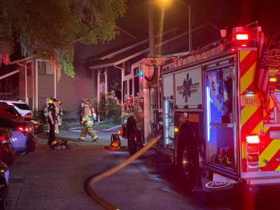 Lake Mary - Woman rushed to hospital as fire rips through Winter Springs apartment complex - clickorlando.com - county Seminole