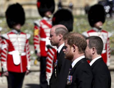 prince Philip - prince Harry - William - prince Charles - Harry, William seen chatting together after royal funeral - clickorlando.com - county Prince William