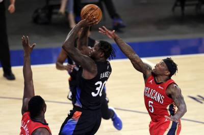 Julius Randle - Derrick Rose - Knicks rally late, top Pelicans in OT for 6th win in row - clickorlando.com - New York - city New York - city New Orleans
