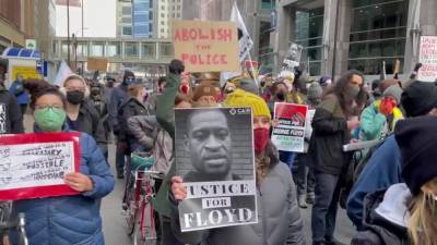 Derek Chauvin - Jesse Jackson - Protesters march through downtown Minneapolis as jury deliberates - fox29.com - county George - city Minneapolis - county Floyd