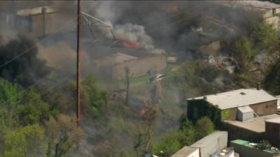 Firefighters battle separate fires along train tracks in North Philadelphia - fox29.com - Philadelphia - county Butler