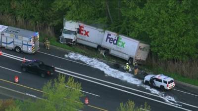 Tractor-trailer crash on NJ Turnpike near Delaware Memorial Bridge slows traffic - fox29.com - state New Jersey - state Delaware