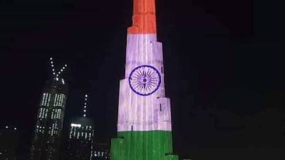 #StaystrongIndia: Burj Khalifa lights up with tricolour to support India's Covid battle - livemint.com - India - city Dubai - city Abu Dhabi - Uae