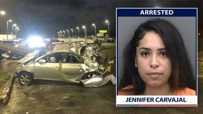 Passenger dies after speeding car goes airborne, crashes into car dealership lot; driver faces DUI charges - fox29.com - state Florida