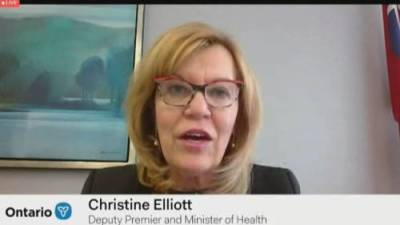 Christine Elliott - Ontario requests feds for possible military, Red Cross assistance amid increasing COVID-19 hospitalizations - globalnews.ca