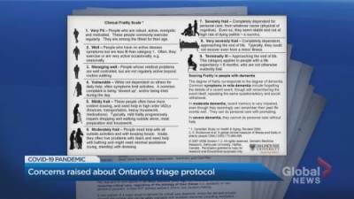 Concerns over Ontario’s COVID-19 triage protocol - globalnews.ca