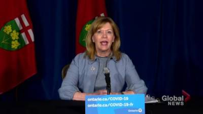 Christine Elliott - Ontario opens COVID-19 vaccine bookings for adults 55+ on April 30, anticipates 18+ eligibility by end of May - globalnews.ca