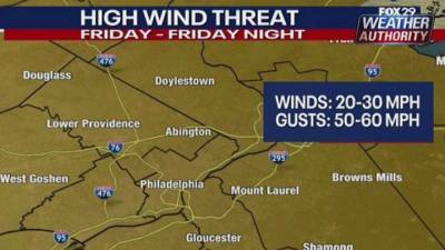 Weather Authority: Gusty winds expected Friday with cooler temps - fox29.com - state Delaware - region Thursday
