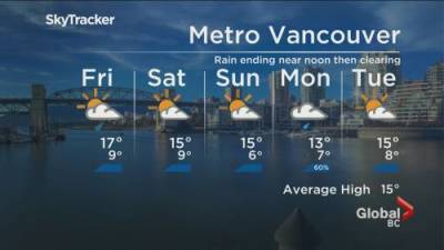 B.C. evening weather forecast: April 29 - globalnews.ca - Britain - city Columbia, Britain - city Vancouver