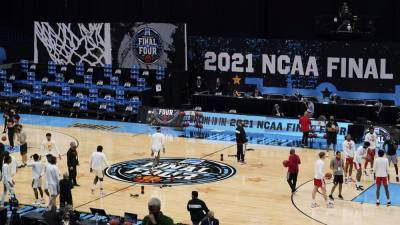 Scott Drew - The Latest: 1st NCAA semifinal game under way in Indy - clickorlando.com - state Kentucky - state Texas - city Louisville - state Indiana - city Houston - city Indianapolis - region Midw