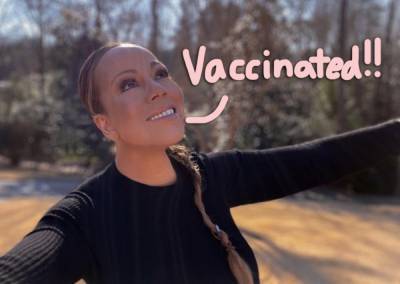 Mariah Carey - Mariah Carey Belts Famous High Note While Getting COVID Vaccine! - perezhilton.com