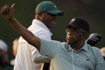 Fred Ridley - Jack Nicklaus - The Latest: Elder raises driver in honorary start at Masters - clickorlando.com - state Georgia - Augusta, state Georgia
