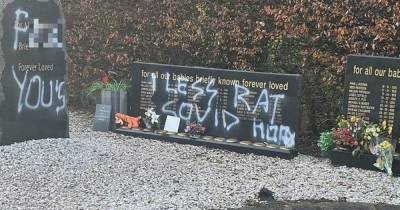 Vile Covid deniers spray 'one less rat' on grave for stillborn babies in rampage - mirror.co.uk - Scotland