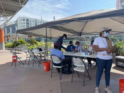 Lynx bus riders get vaccinated at Central Station in Downtown Orlando - clickorlando.com