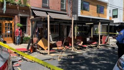 6 injured after car crashes into outdoor dining structure in Northern Liberties - fox29.com