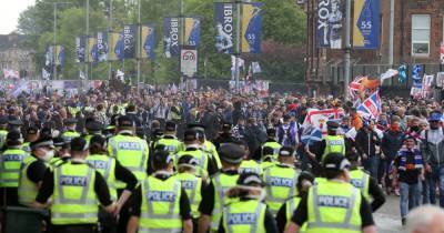 Rangers fans celebrate title at Ibrox despite mass police presence and Covid pleas - dailystar.co.uk