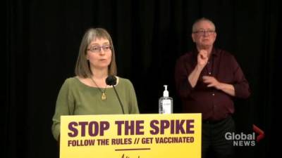 Deena Hinshaw - Over half of eligible Albertans have received first dose of COVID-19 vaccine - globalnews.ca