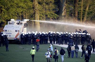 Belgian police detain 132 in virus restrictions protest - clickorlando.com - city Brussels - Belgium