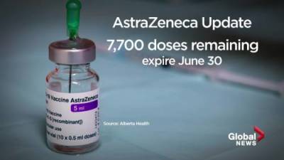 No timeline yet in Alberta for 2nd doses of AstraZeneca, research on vaccine mixing underway - globalnews.ca