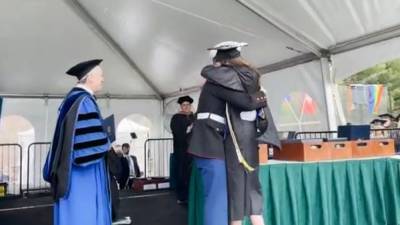 Video shows US Marine surprising sister at college graduation ceremony - fox29.com - state Massachusets - city Boston