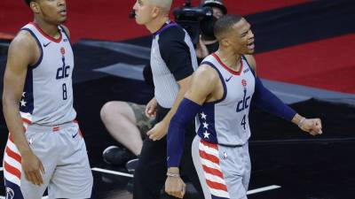 Russell Westbrook - Fan involved in Russell Westbrook popcorn incident banned from Wells Fargo Center, 76ers say - fox29.com - Washington - city Washington - city Philadelphia - county Wells - county Russell - city Fargo, county Wells