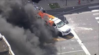 Jennifer Arbittier Williams - 2 charged for allegedly using road flares to torch state police SUV during unrest in Philadelphia - fox29.com - state Pennsylvania - state Virginia - city Philadelphia - county Smith - county Fulton