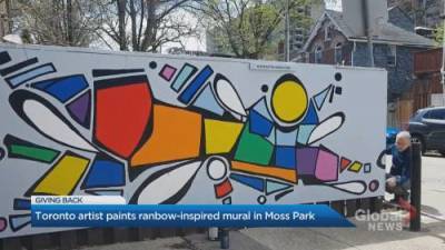 Catherine Macdonald - Toronto artist paints street mural to brighten up COVID-19 hot spot neighbourhood - globalnews.ca