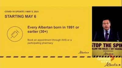 Jason Kenney - Alberta offers COVID-19 vaccine to all residents 12 & up - globalnews.ca