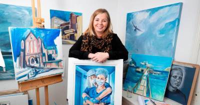 Ayrshire art teacher painted portraits of NHS heroes while she battled coronavirus - dailyrecord.co.uk