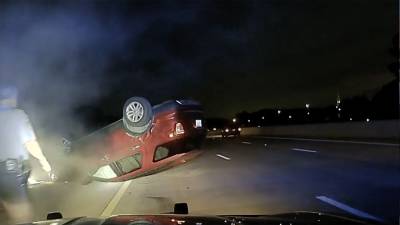 Arkansas woman suing police after PIT maneuver flips her car going 60 mph while she was pregnant - fox29.com - state Arkansas