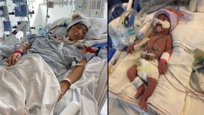 Father warns to take COVID seriously after wife hospitalized, forced to deliver baby at 29 weeks - fox29.com