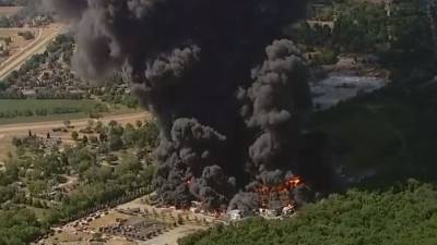 Massive chemical fire at Rockton factory forces evacuations - fox29.com - state Illinois