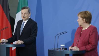 Boris Johnson - Angela Merkel - Mario Draghi - Italian PM Draghi opposes Euro 2020 final in variant-hit England - rte.ie - Italy - Germany - Britain - city Berlin