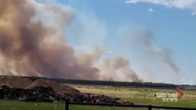 Wildfire near Evansburg captured on camera by area residents - globalnews.ca - county Yellowhead