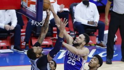 Joel Embiid - Tobias Harris - Without Joel Embiid, 76ers roll past Wizards and into 2nd round - fox29.com - Washington - city Washington - county Wells - city Fargo, county Wells
