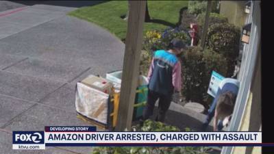 Amazon delivery driver arrested for assault; says she punched 67-year-old in self defense - fox29.com - county Alameda - county Castro