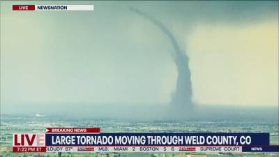 Large tornado touches down in NE Colorado, shelter-in-place issued - fox29.com - state Colorado