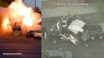 Bomb squad truck carrying illegal fireworks explodes in South LA, 17 people hurt - fox29.com - Los Angeles - city Los Angeles