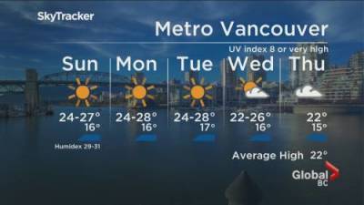 B.C. evening weather forecast: July 10 - globalnews.ca - Britain - city Columbia, Britain - city Vancouver