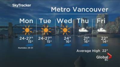 B.C. evening weather forecast: July 11 - globalnews.ca - Britain - city Columbia, Britain - city Vancouver