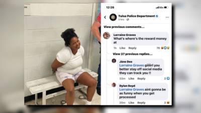 Woman arrested after commenting on police Facebook post about her, authorities say - fox29.com - state Oklahoma - county Tulsa