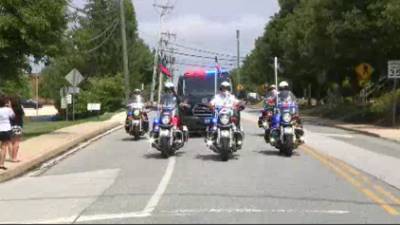 Tom Royds - Procession escorts fallen firefighter to coroner's office - fox29.com - county Hill - county Belmont