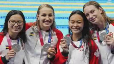 Crystal Goomansingh - Penny Oleksiak - Team Canada wins Olympic silver in women’s synchronized diving, freestyle relay - globalnews.ca - city Tokyo - Canada