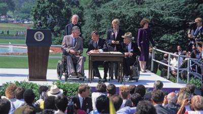 Joe Biden - Rose Garden - Kamala Harris - Doug Emhoff - Americans with Disabilities Act: Biden to mark 31st anniversary of landmark law - fox29.com - Usa - Washington