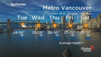 Kristi Gordon - B.C. evening weather forecast: July 26 - globalnews.ca - Britain - city Columbia, Britain - city Vancouver