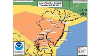 Tornado watch issued as Delaware Valley has 'enhanced risk' of severe thunderstorms Thursday - fox29.com - state Delaware