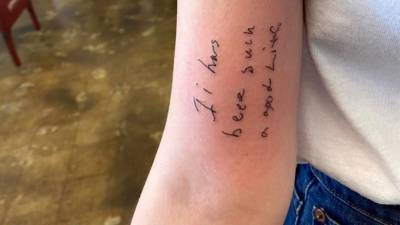 Sisters get tattoos of dad's emotional final note: 'It has been such a good life' - fox29.com - state Virginia