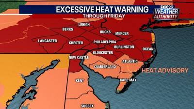 Sue Serio - Weather Authority: Heat wave continues Thursday with temperatures that will feel like triple digits - fox29.com - state Pennsylvania - state New Jersey - state Delaware