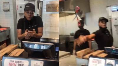 Chipotle employee hurls scissors at customer after he makes complaint - fox29.com - city Baltimore