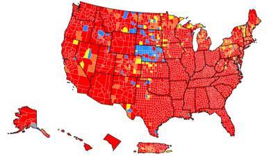 CDC COVID-19 map shows most of US under high community transmission - fox29.com - Usa - Washington - state Nebraska